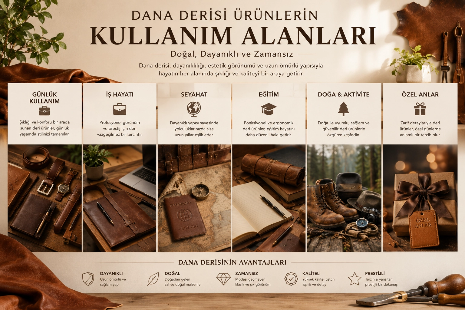 Dana Derisi Çantaların Kullanım Alanları