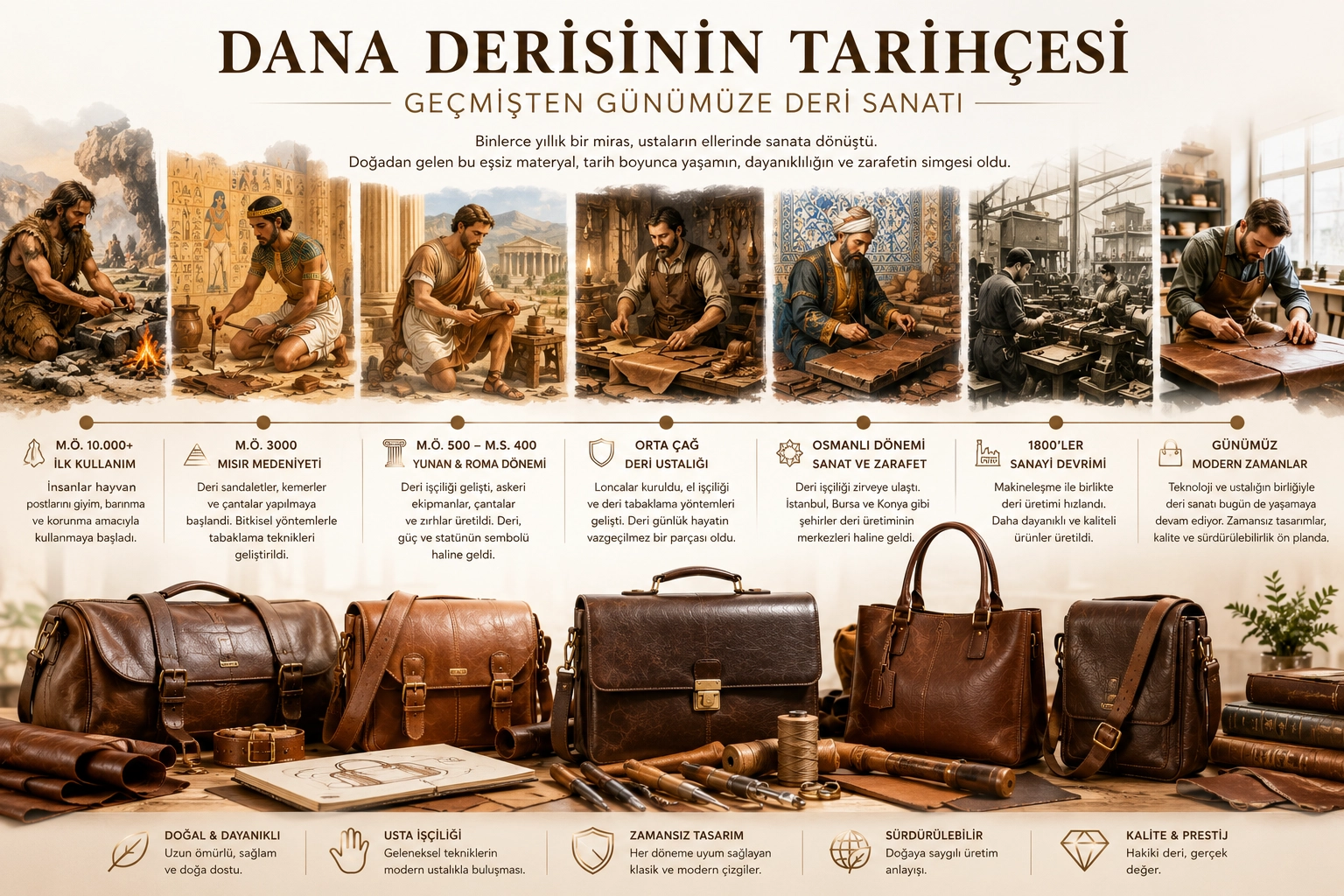 Dana Derisinin Tarihçesi: Geçmişten Günümüze Deri Sanatı