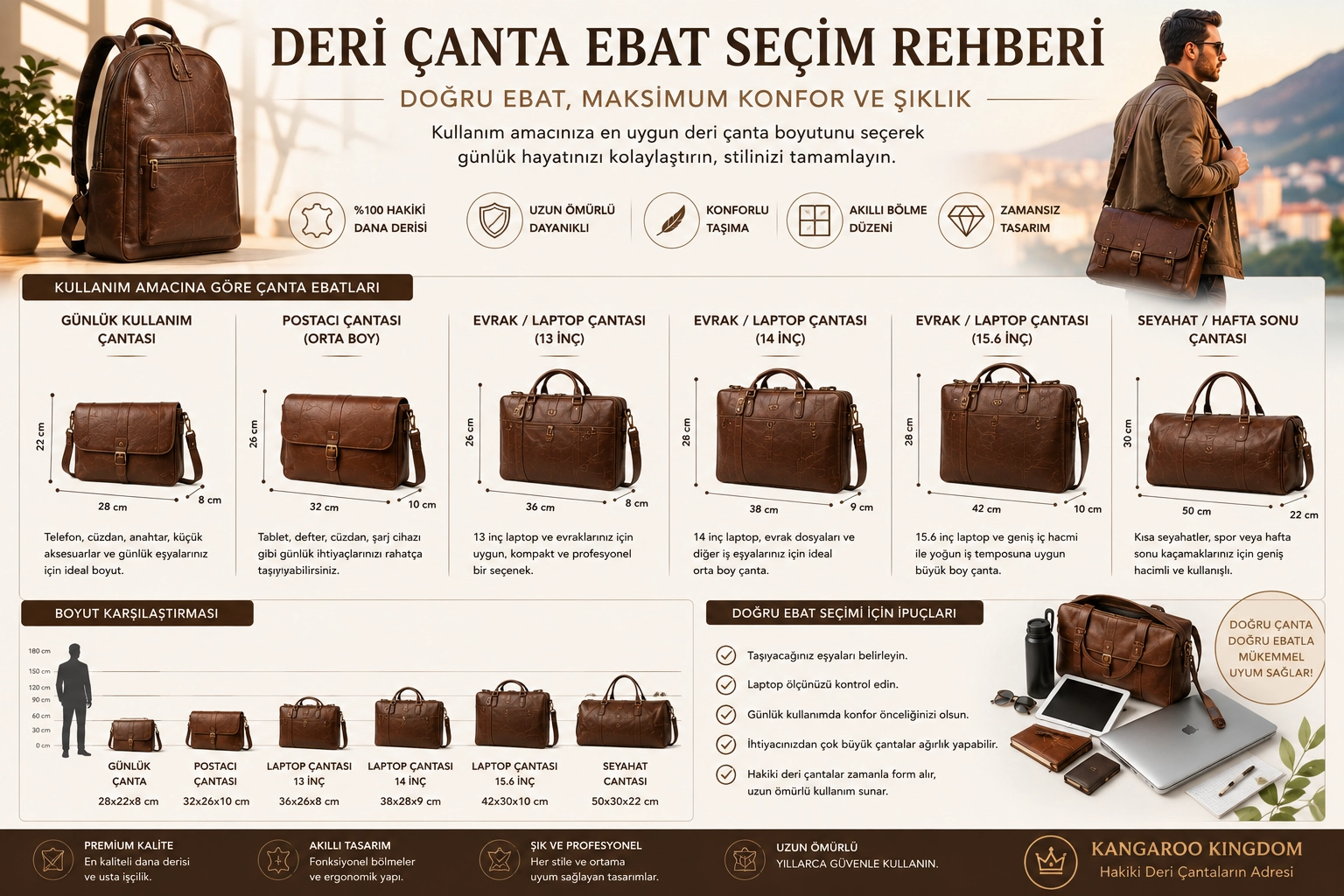 Deri Çanta Ebat Seçim Rehberi
