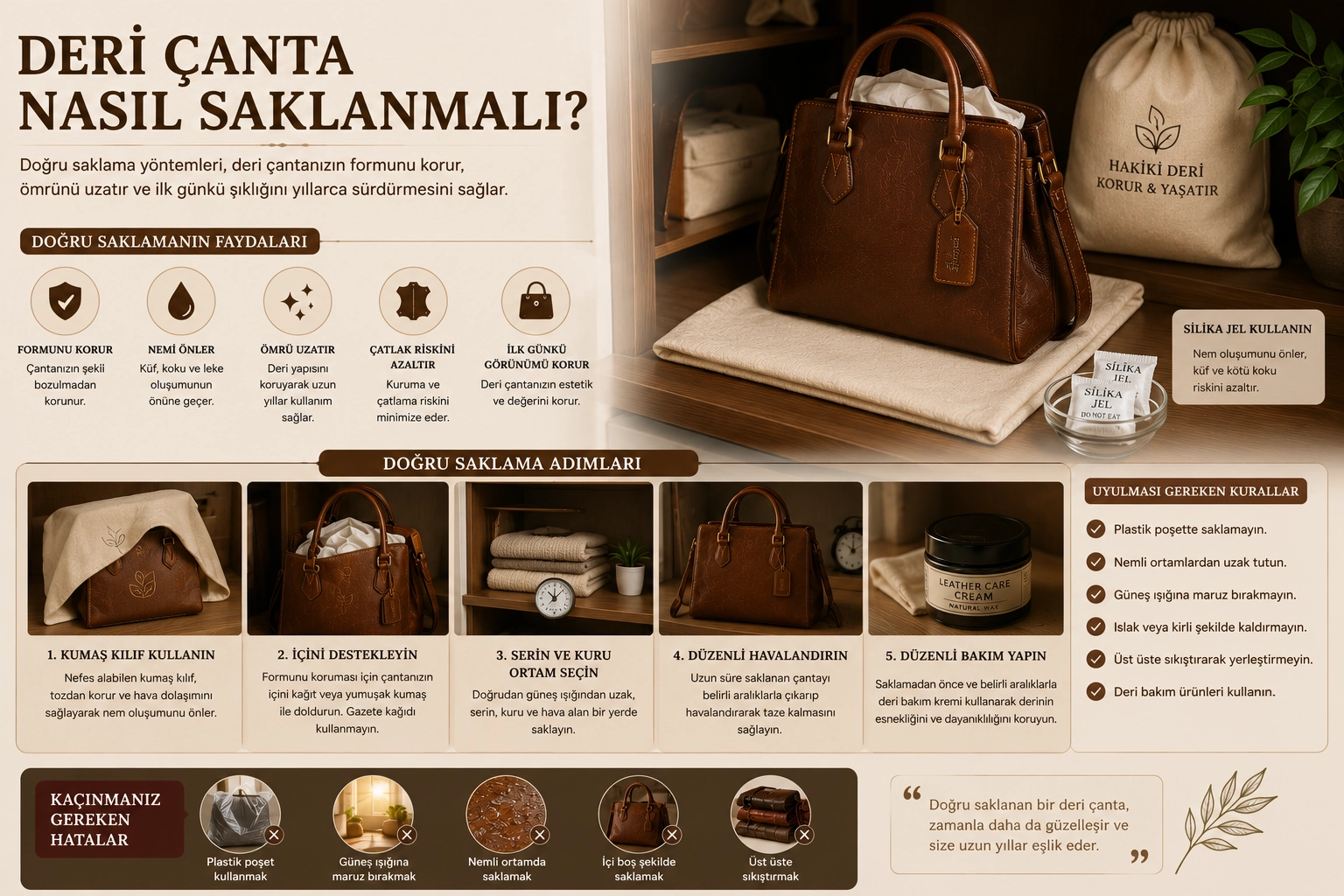 Deri Çanta Nasıl Saklanmalı?