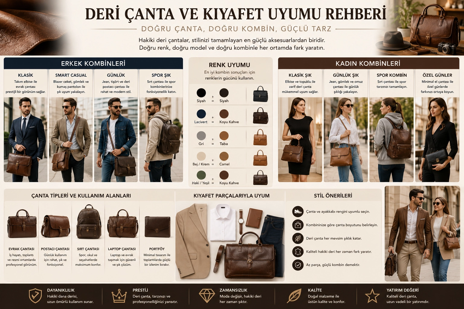 Deri Çanta ve Kıyafet Uyumu Rehberi