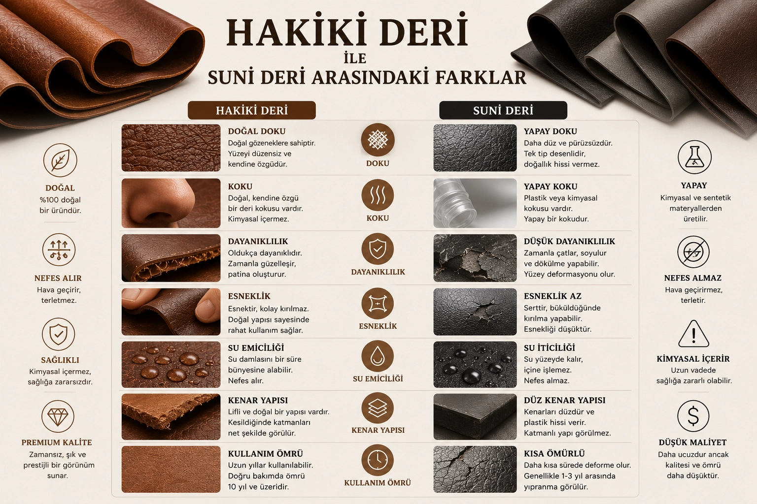 Hakiki Deri ile Suni Deri Arasındaki Farklar