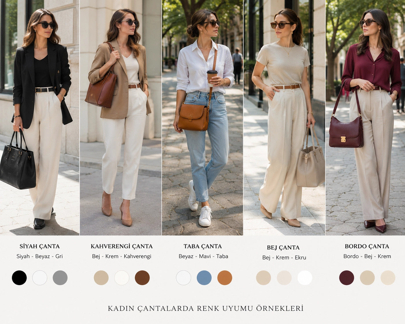 Kadın Çantalarında Renk Uyumu