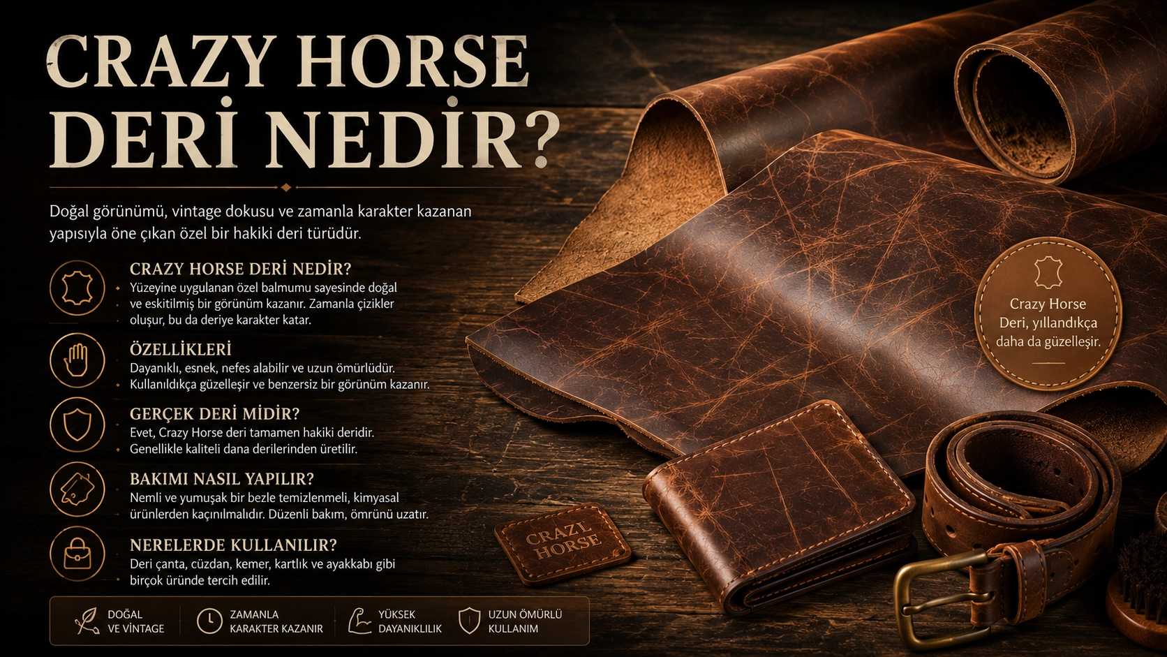 Crazy Horse Deri Nedir? Özellikleri ve Avantajları