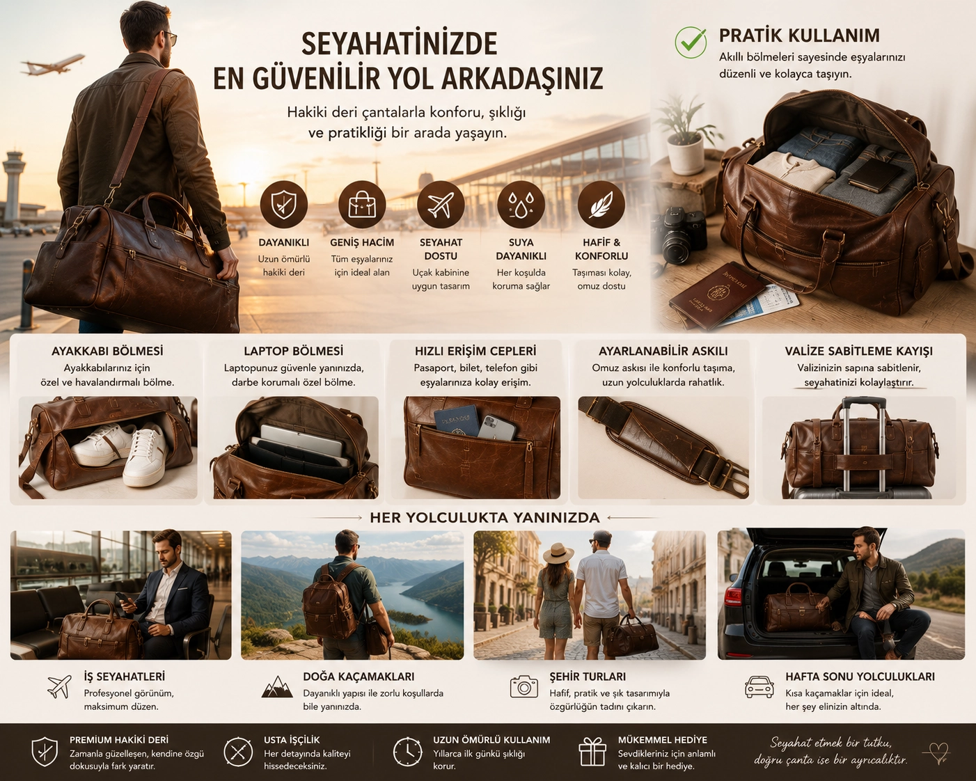Seyahatlerde Deri Çanta Kullanımının Önemi ve Avantajları
