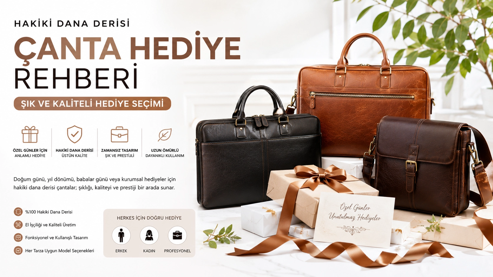 Hakiki Dana Derisi Çanta Hediye Rehberi: Şık ve Kaliteli Hediye Seçimi
