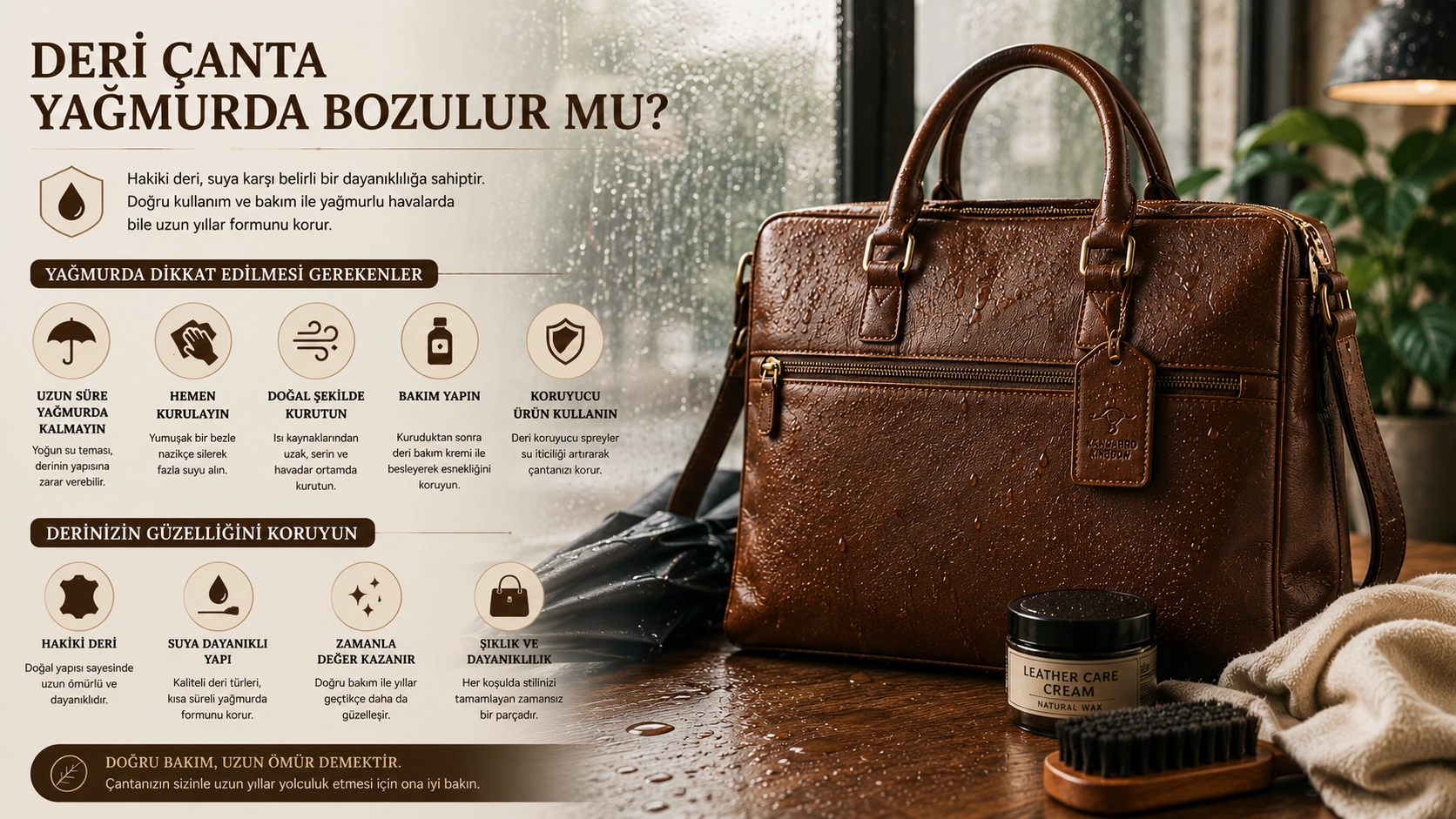 Deri Çanta Yağmurda Bozulur mu?