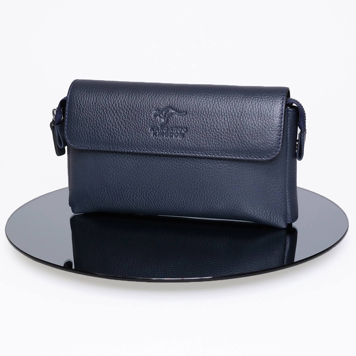 KANGAROO KINGDOM Hakiki Dana Deri Koyu Kahverengi Erkek Portföy & Clutch El Çantası 9985-K
