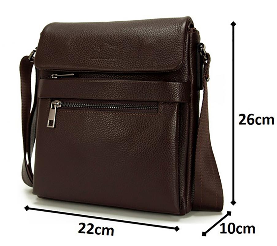 KANGAROO KINGDOM Hakiki Dana Deri Siyah Erkek Postacı Çantası 1368-S