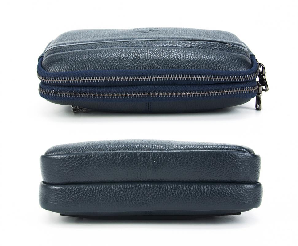 KANGAROO KINGDOM Hakiki Dana Deri Lacivert Erkek Portföy & Clutch El Çantası 1530-L