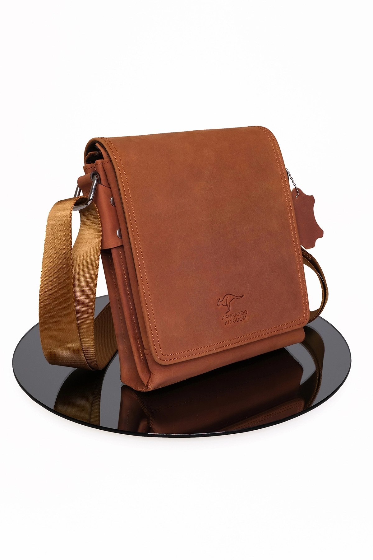 Hakiki Dana Derisi Crazy Horse Kiremit Postacı Çantası 5512-ZKI