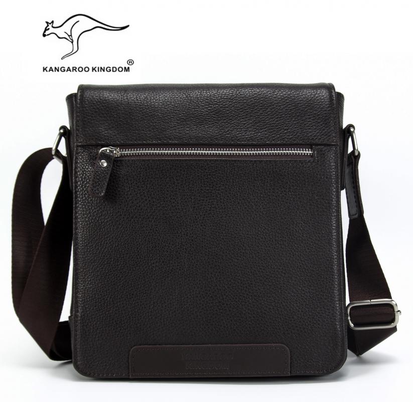 KANGAROO%20KINGDOM%20%100%20Hakiki%20Dana%20Deri%20Siyah%20Erkek%20Postacı%20Çantası%205363-S