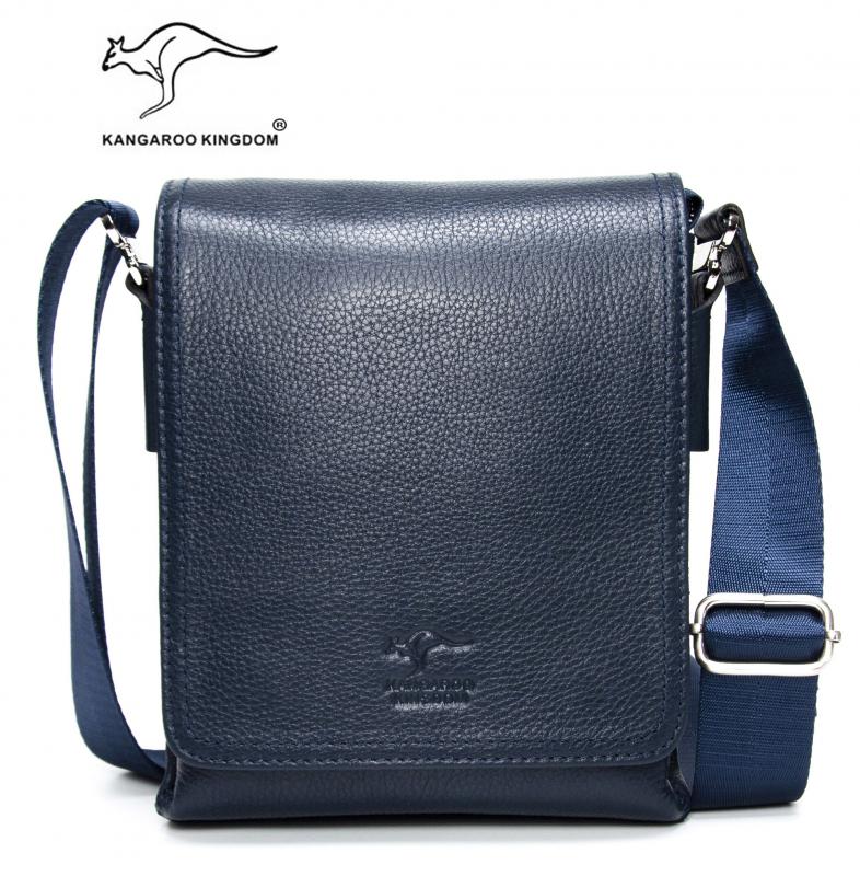 KANGAROO KINGDOM Hakiki Dana Deri Koyu Kahverengi Erkek Postacı Çantası 5512-K
