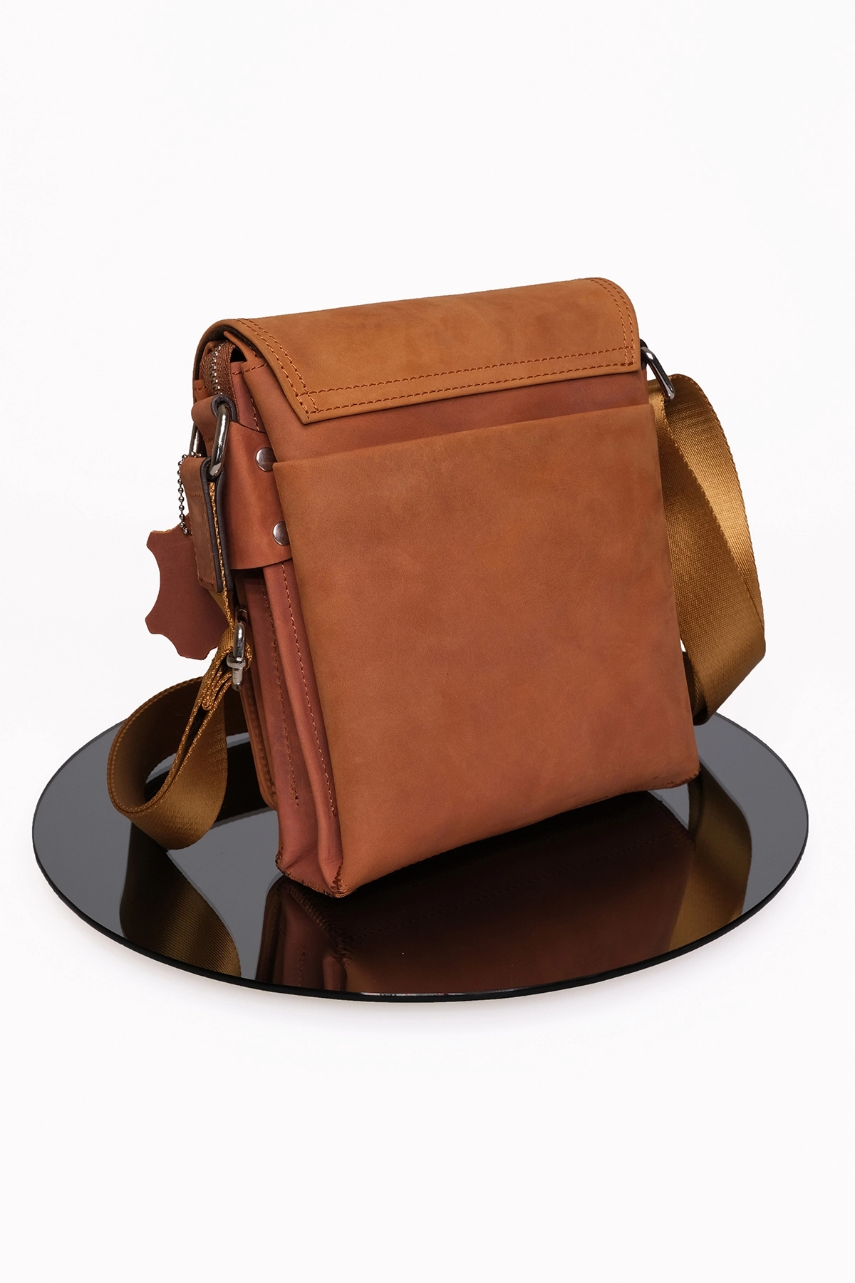 Hakiki Dana Derisi Crazy Horse Kiremit Postacı Çantası 5512-ZKI