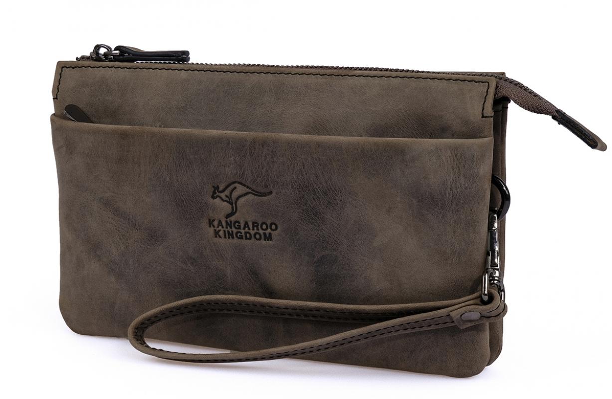 KANGAROO%20KINGDOM%20Hakiki%20Dana%20Deri%20Crazy%20Horse%20Gri%20Erkek%20El%20Portföy%20Clutch%20Çantası%205488-ZG