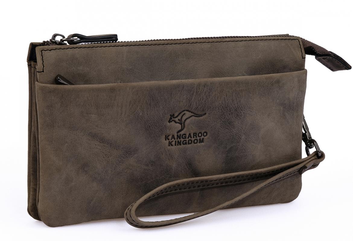 KANGAROO%20KINGDOM%20Hakiki%20Dana%20Deri%20Crazy%20Horse%20Gri%20Erkek%20El%20Portföy%20Clutch%20Çantası%205488-ZG