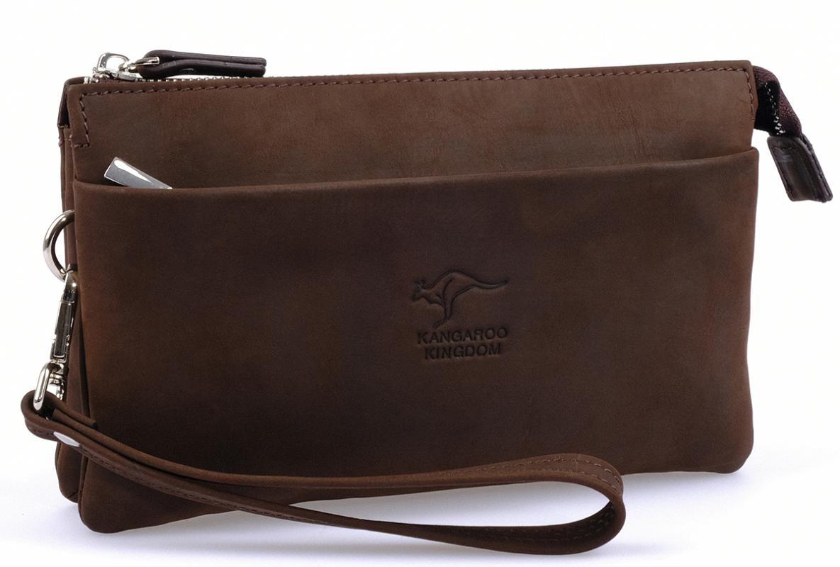 KANGAROO%20KINGDOM%20Hakiki%20Dana%20Deri%20Crazy%20Horse%20Koyu%20Kahverengi%20Erkek%20El%20Portföy%20Clutch%20Çantası%205488-ZK