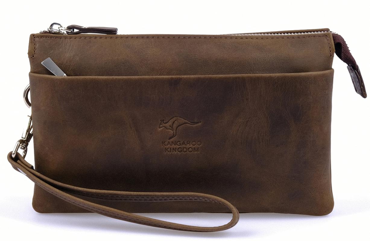 KANGAROO%20KINGDOM%20Hakiki%20Dana%20Deri%20Crazy%20Horse%20Mavi%20Unisex%20El%20Portföy%20Clutch%20Çantası%205488-ZM