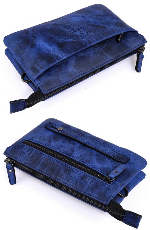 KANGAROO%20KINGDOM%20Hakiki%20Dana%20Deri%20Crazy%20Horse%20Mavi%20Unisex%20El%20Portföy%20Clutch%20Çantası%205488-ZM
