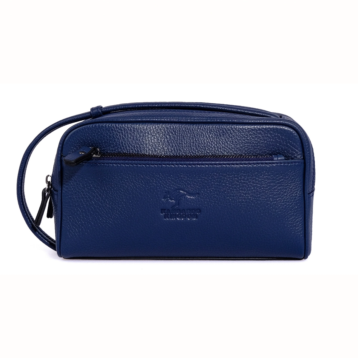 KANGAROO KINGDOM %100 Hakiki Dana Deri Lacivert Erkek Portföy & Clutch El Çantası 6466-L