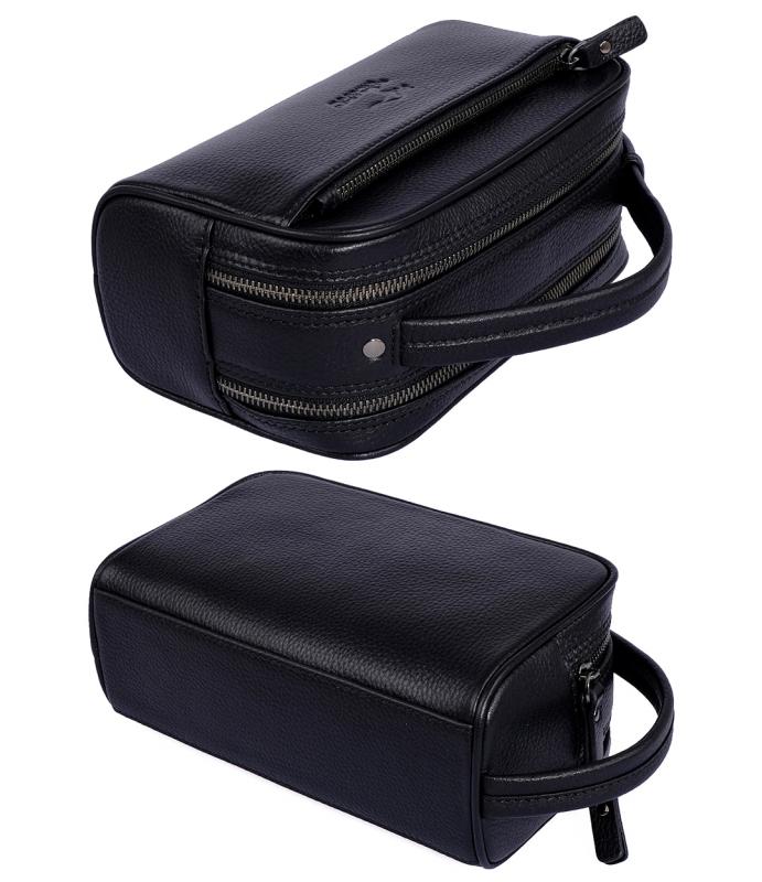 KANGAROO%20KINGDOM%20%100%20Hakiki%20Dana%20Deri%20Siyah%20Erkek%20Portföy%20&%20Clutch%20El%20Çantası%206466-S