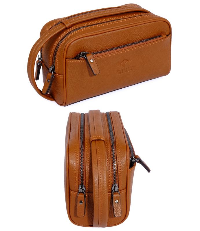 KANGAROO%20KINGDOM%20%%20100%20Hakiki%20Dana%20Deri%20Taba%20Erkek%20Portföy%20&%20Clutch%20El%20Çantası%206466-T