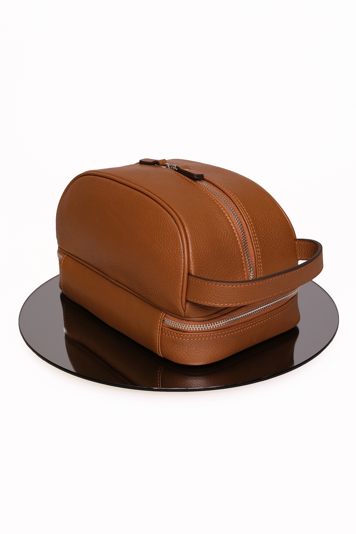 KANGAROO KINGDOM Seyahat Organizatörü Portföy El Çantası Hakiki Dana Derisi Taba 6577-FT