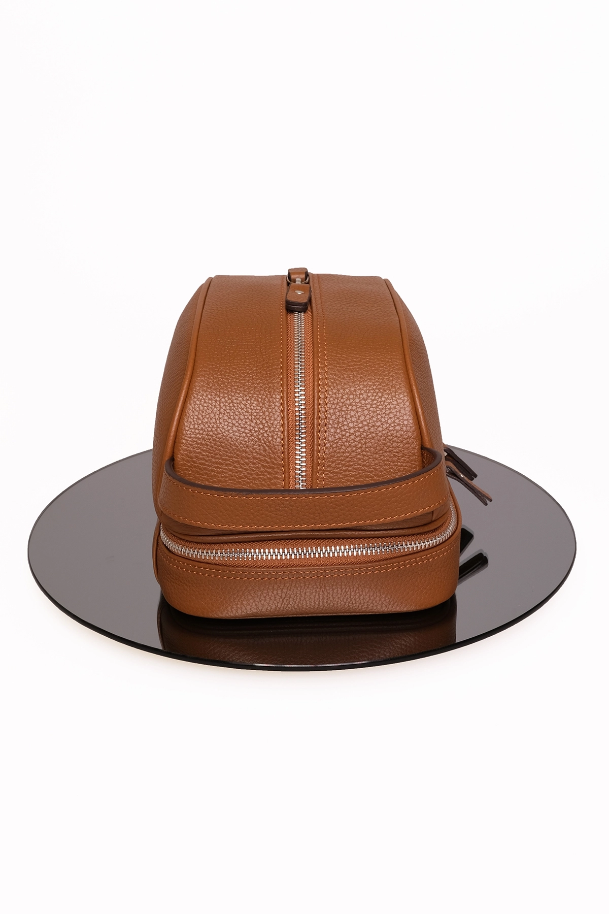 KANGAROO KINGDOM Seyahat Organizatörü Portföy El Çantası Hakiki Dana Derisi Taba 6577-FT