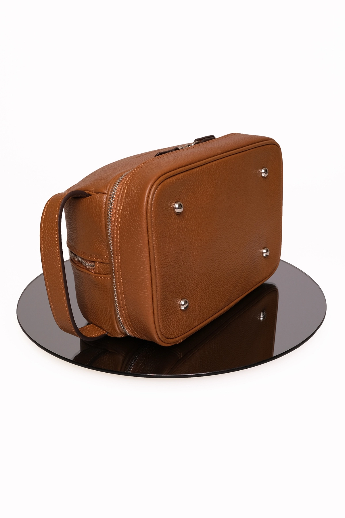 KANGAROO KINGDOM Seyahat Organizatörü Portföy El Çantası Hakiki Dana Derisi Taba 6577-FT