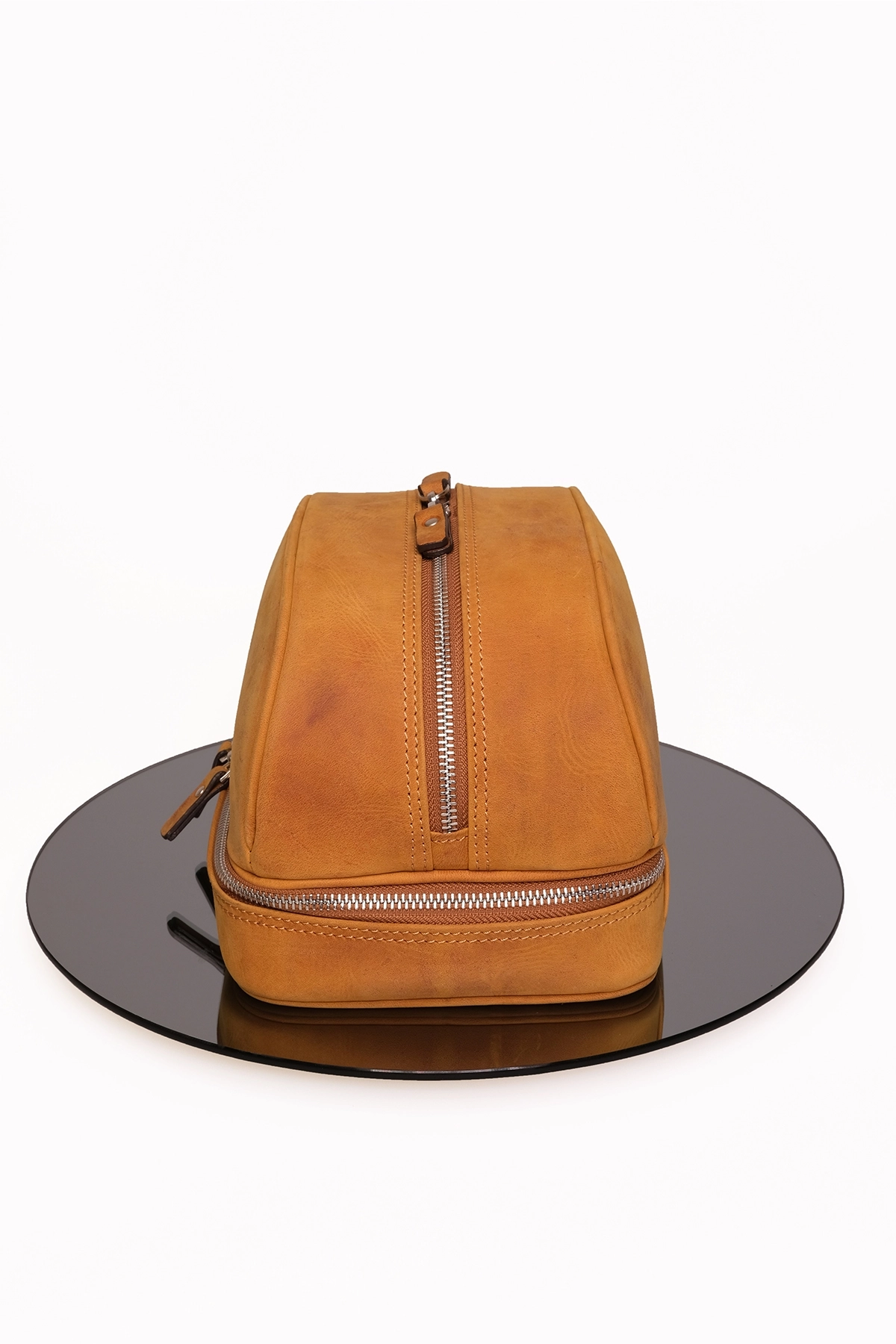 KANGAROO KINGDOM Seyahat Organizatörü Portföy El Çantası Hakiki Deri Crazy Horse 6577-ZAT