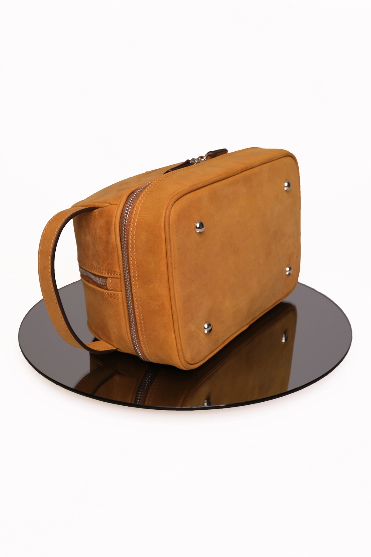 KANGAROO KINGDOM Seyahat Organizatörü Portföy El Çantası Hakiki Deri Crazy Horse 6577-ZAT