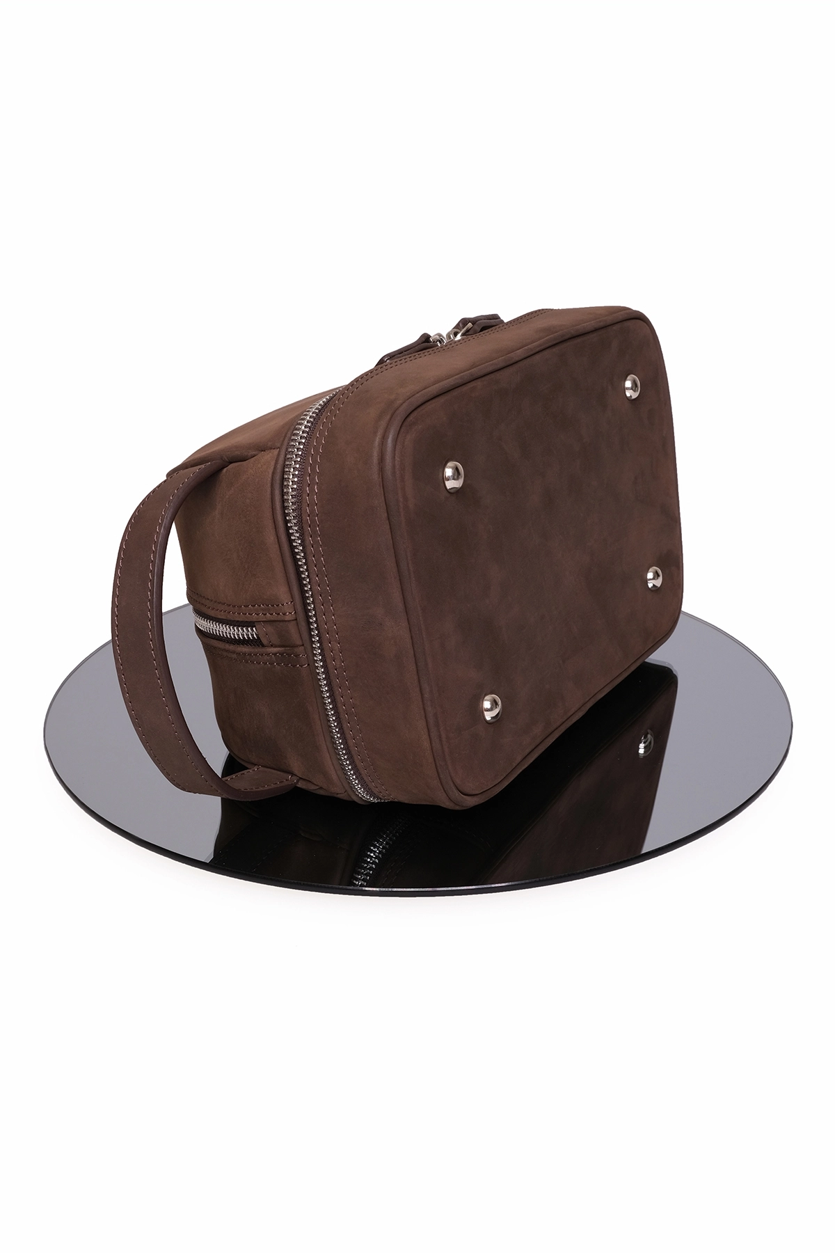 KANGAROO KINGDOM Seyahat Organizatörü Portföy El Çantası Hakiki Deri Kahverengi Crazy Horse 6577-ZK