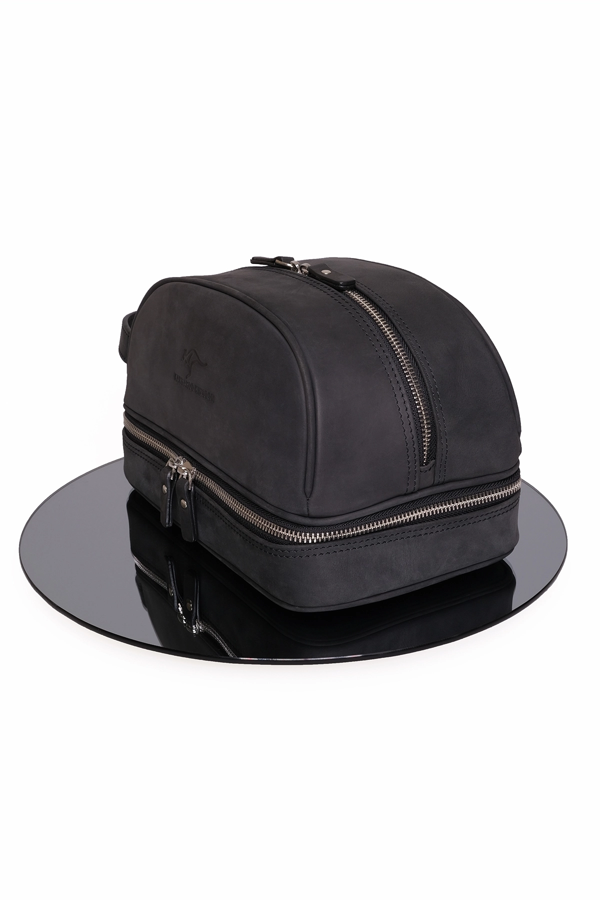 KANGAROO KINGDOM Seyahat Organizatörü Portföy El Çantası Hakiki Deri Crazy Horse 6577-ZS