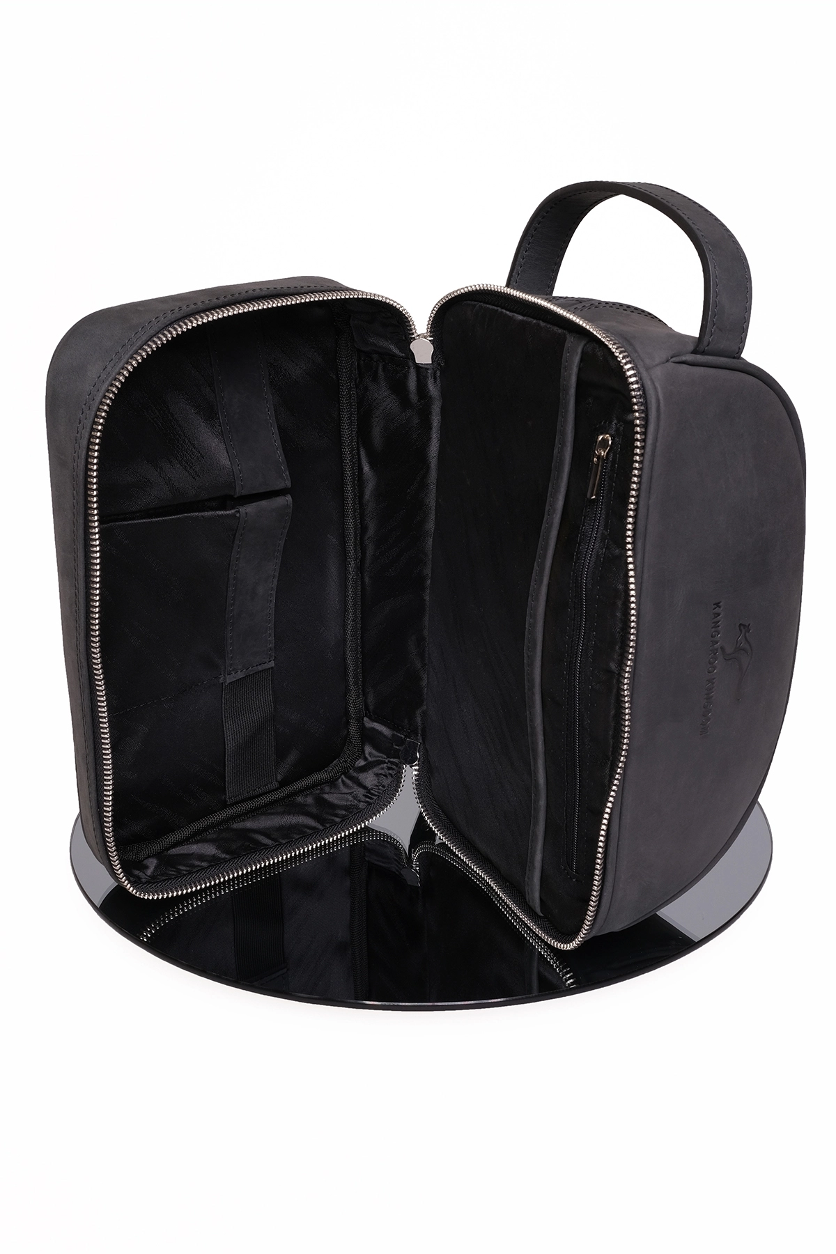 KANGAROO KINGDOM Seyahat Organizatörü Portföy El Çantası Hakiki Deri Crazy Horse 6577-ZS