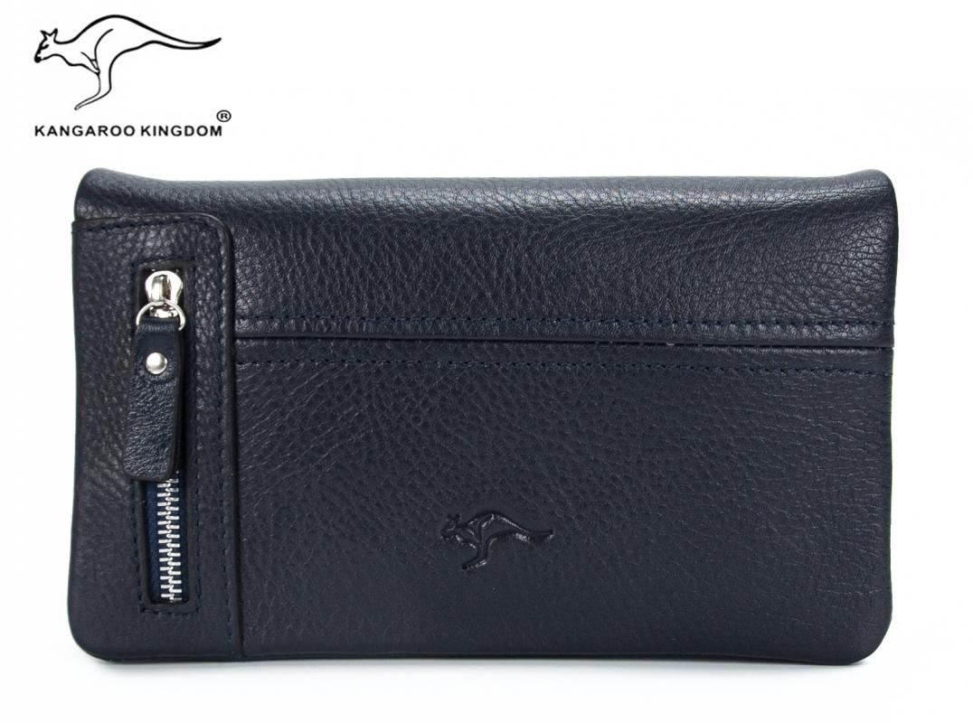 KANGAROO%20KINGDOM%20%100%20Hakiki%20Dana%20Deri%20Siyah%20Erkek%20Portföy%20&%20Clutch%20El%20Çantası%207477-S