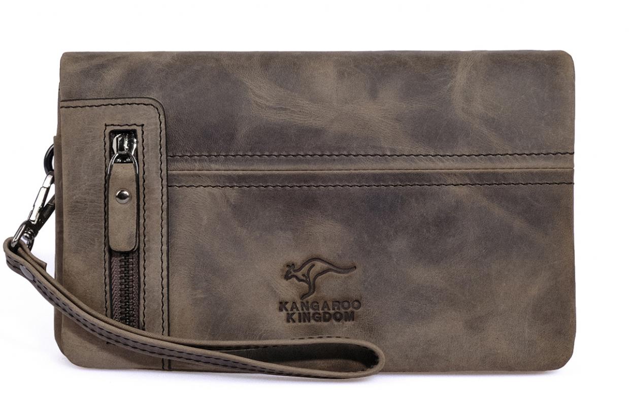 KANGAROO%20KINGDOM%20%100%20Hakiki%20Dana%20Deri%20Crazy%20Horse%20Kestane%20Erkek%20Portföy%20&%20Clutch%20El%20Çantası%207477-ZKE