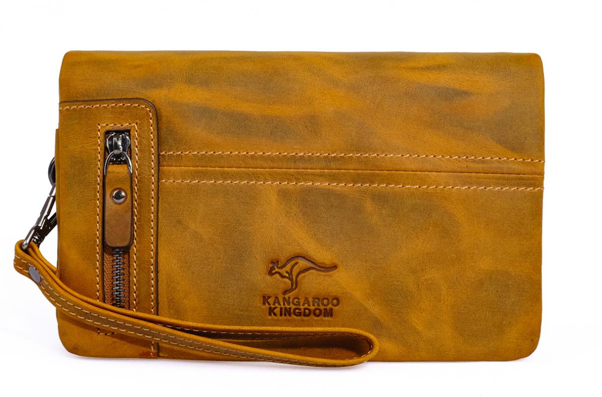 KANGAROO%20KINGDOM%20%100%20Hakiki%20Dana%20Deri%20Crazy%20Horse%20Koyu%20Taba%20Erkek%20Portföy%20&%20Clutch%20El%20Çantası%207477-ZKT