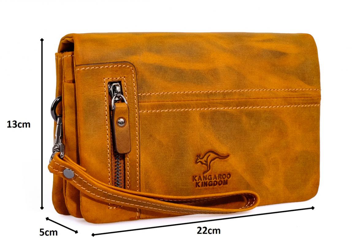 KANGAROO%20KINGDOM%20%100%20Hakiki%20Dana%20Deri%20Crazy%20Horse%20Hardal%20Erkek%20Portföy%20&%20Clutch%20El%20Çantası%207477-ZH