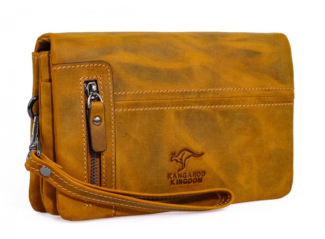 KANGAROO%20KINGDOM%20%100%20Hakiki%20Dana%20Deri%20Crazy%20Horse%20Hardal%20Erkek%20Portföy%20&%20Clutch%20El%20Çantası%207477-ZH