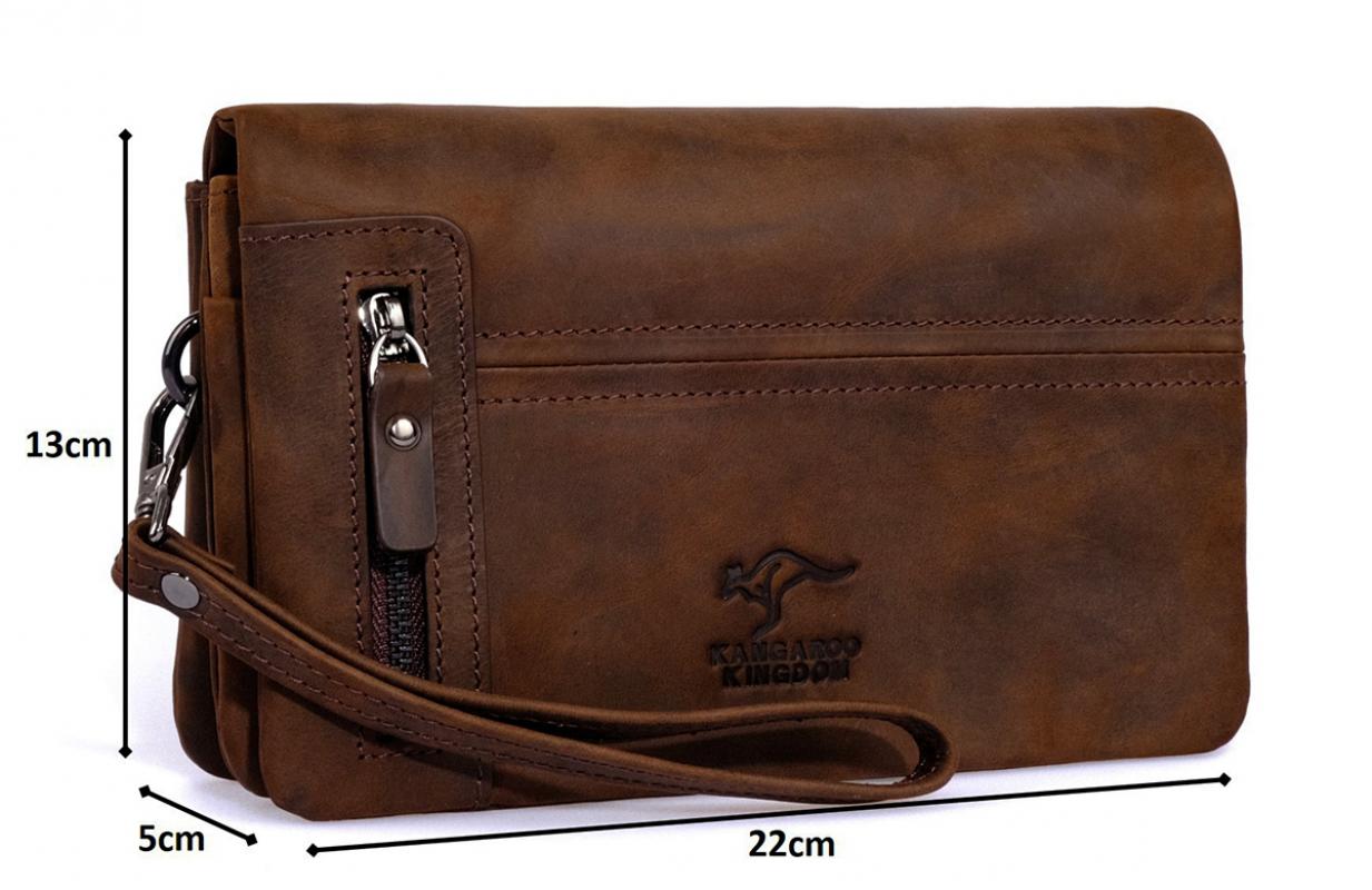 KANGAROO%20KINGDOM%20%100%20Hakiki%20Dana%20Deri%20Crazy%20Horse%20Kestane%20Erkek%20Portföy%20&%20Clutch%20El%20Çantası%207477-ZKE