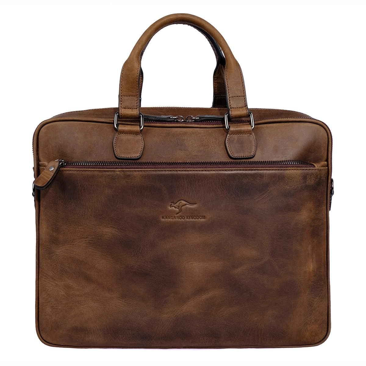 Hakiki Dana Derisi Crazy Horse Camel Laptop Evrak Çantası 7763-ZKC