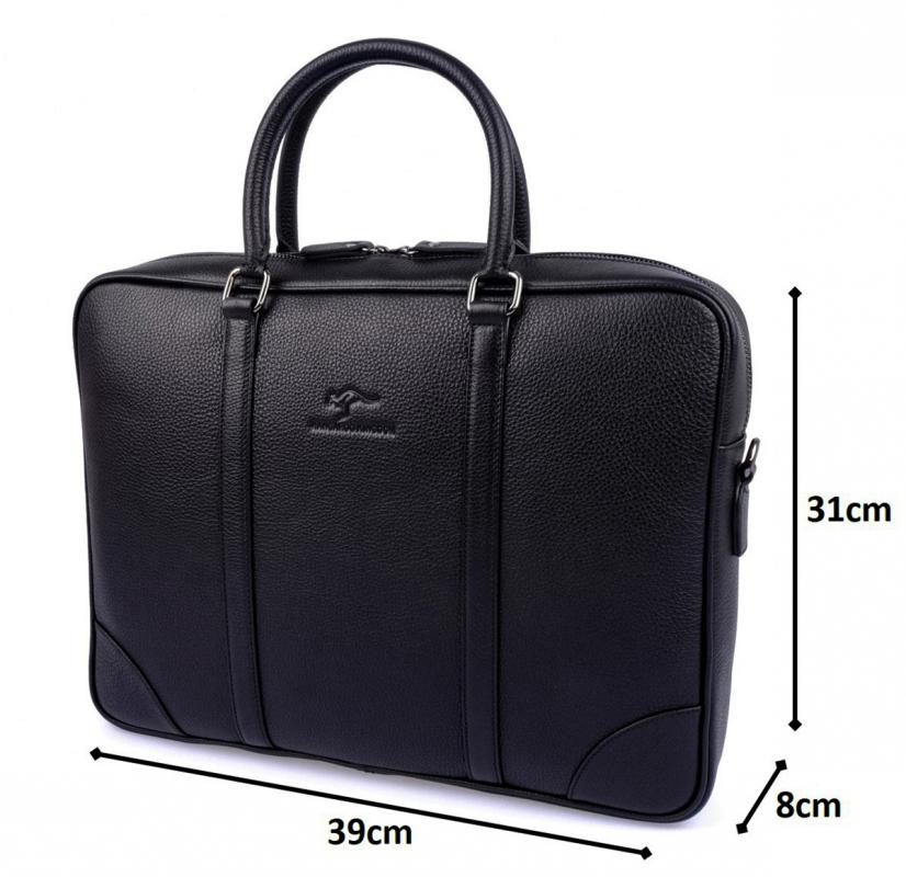 KANGAROO%20KINGDOM%20Hakiki%20Dana%20Deri%20Siyah%20Erkek%20Laptop%20&%20Evrak%20Çantası%207786-S