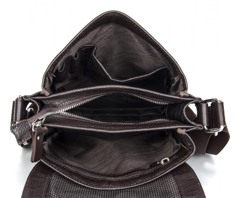 KANGAROO KINGDOM Hakiki Dana Deri Koyu Kahverengi Büyük Boy Erkek Postacı Çantası 3122-K