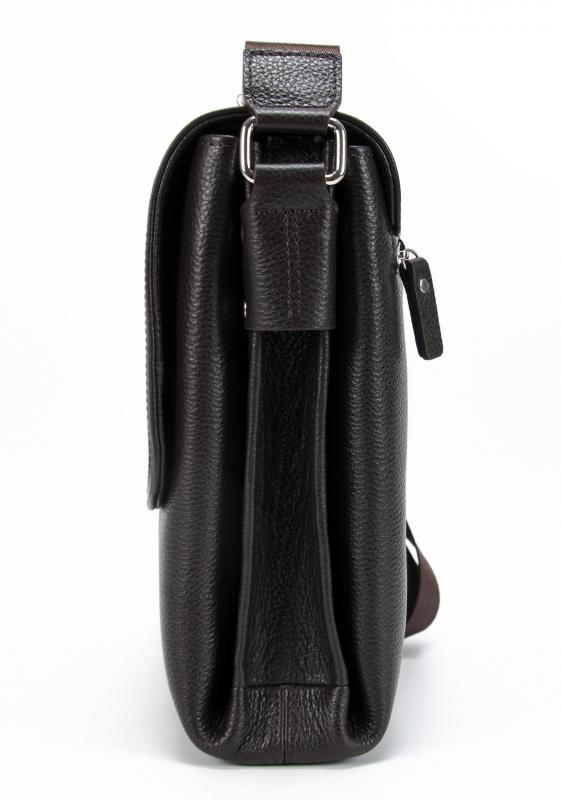 KANGAROO KINGDOM Hakiki Dana Deri Koyu Kahverengi Büyük Boy Erkek Postacı Çantası 3122-K