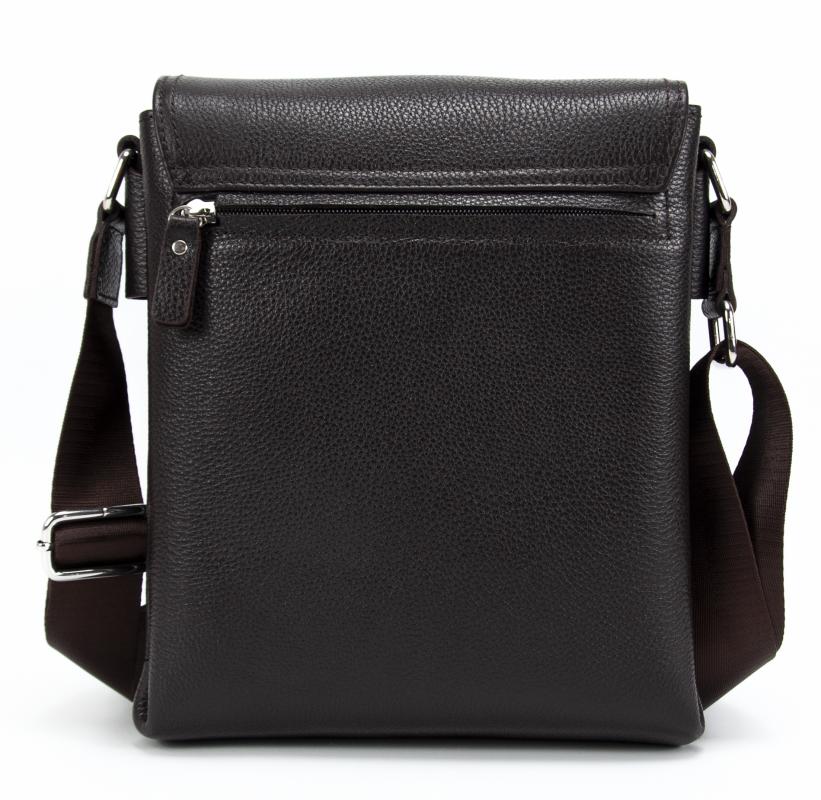 KANGAROO KINGDOM Hakiki Dana Deri Koyu Kahverengi Büyük Boy Erkek Postacı Çantası 3122-K