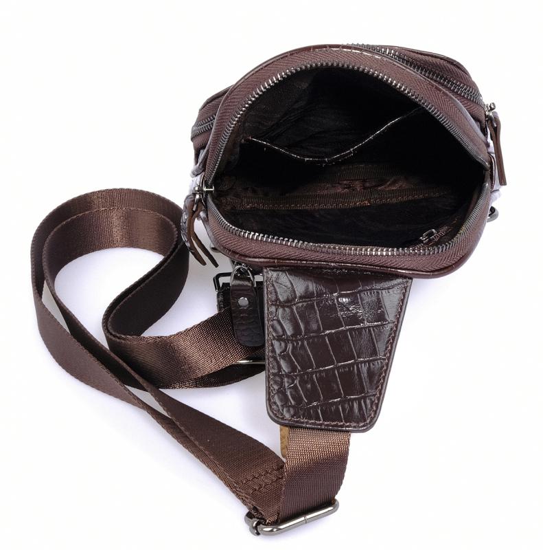 KANGAROO%20KINGDOM%20Hakiki%20Dana%20Deri%20Kroko%20Koyu%20Kahverengi%20Unisex%20Body%20Bag%20Sırt%20Çantası%208155-CK