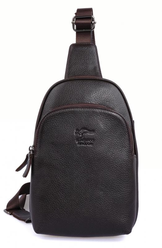 KANGAROO%20KINGDOM%20Hakiki%20Dana%20Deri%20Koyu%20Kahverengi%20Erkek%20Body%20Bag%20Sırt%20Çantası%208155-K