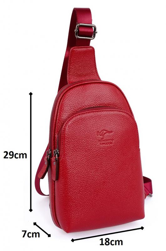 KANGAROO%20KINGDOM%20Hakiki%20Dana%20Deri%20Kırmızı%20Kadın%20Body%20Bag%20Sırt%20Çantası%208155-KR