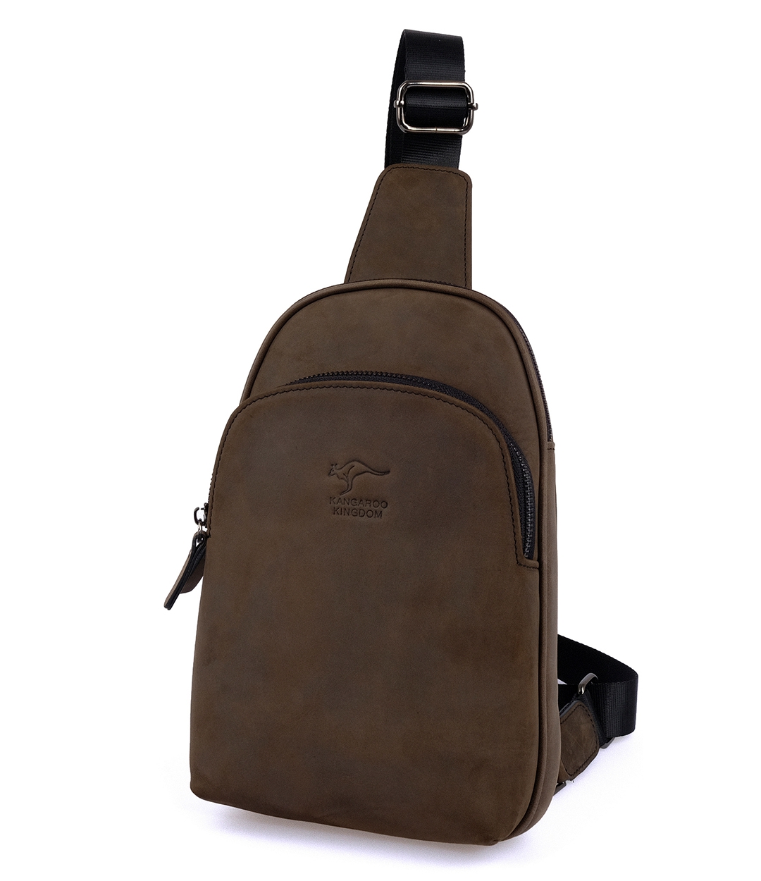 KANGAROO%20KINGDOM%20Hakiki%20Dana%20Deri%20Crazy%20Horse%20Yeşil%20Unisex%20Body%20Bag%20Sırt%20Çantası%208155-ZY