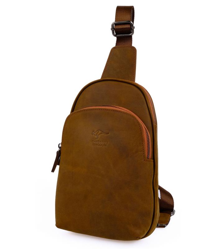 KANGAROO%20KINGDOM%20Hakiki%20Dana%20Deri%20Crazy%20Horse%20Yeşil%20Unisex%20Body%20Bag%20Sırt%20Çantası%208155-ZY